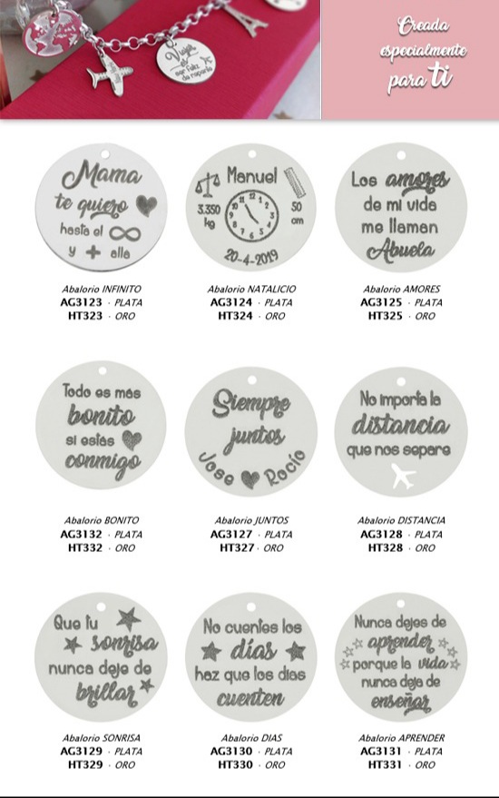 Colgantes de Plata de ley motivos y personalizados  MI HISTORIA 4