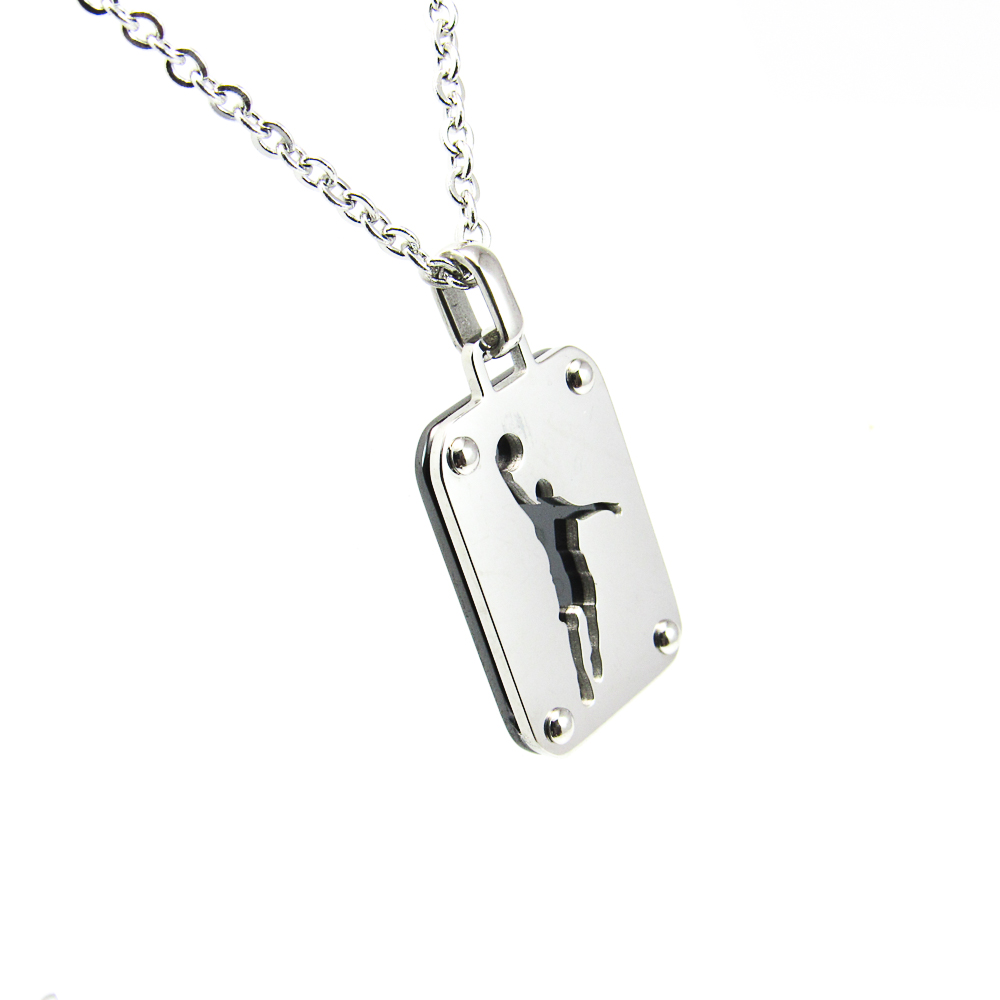 Gargantilla con placa baloncesto de Acero inoxidable