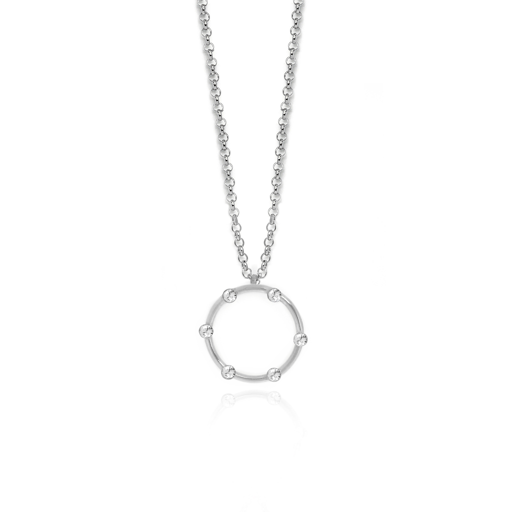 Collar Iris Crystal Victoria Cruz de Plata de ley