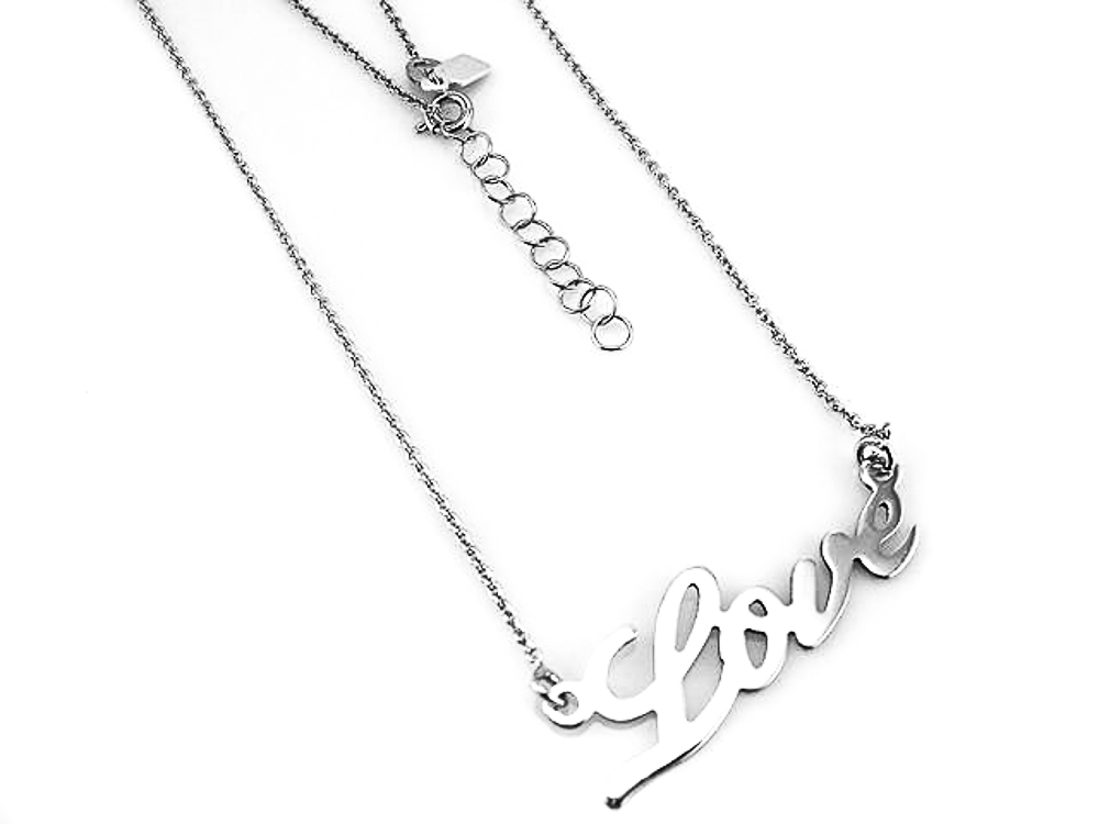 Gargantilla Love de Plata de ley