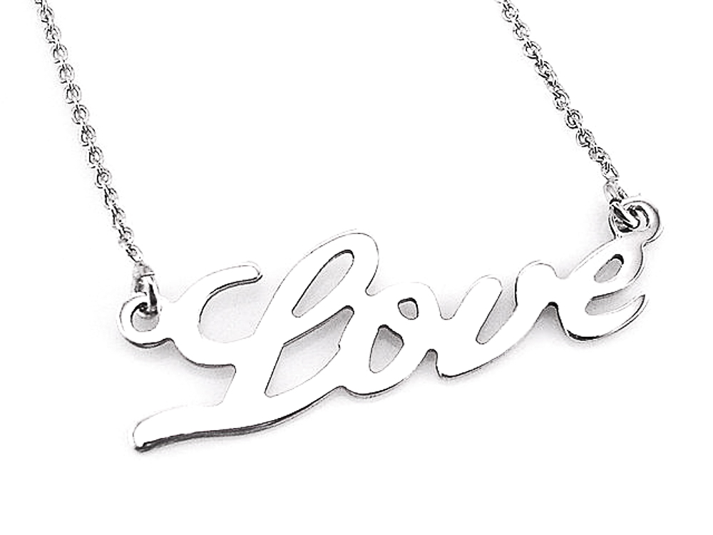 Gargantilla Love de Plata de ley 1