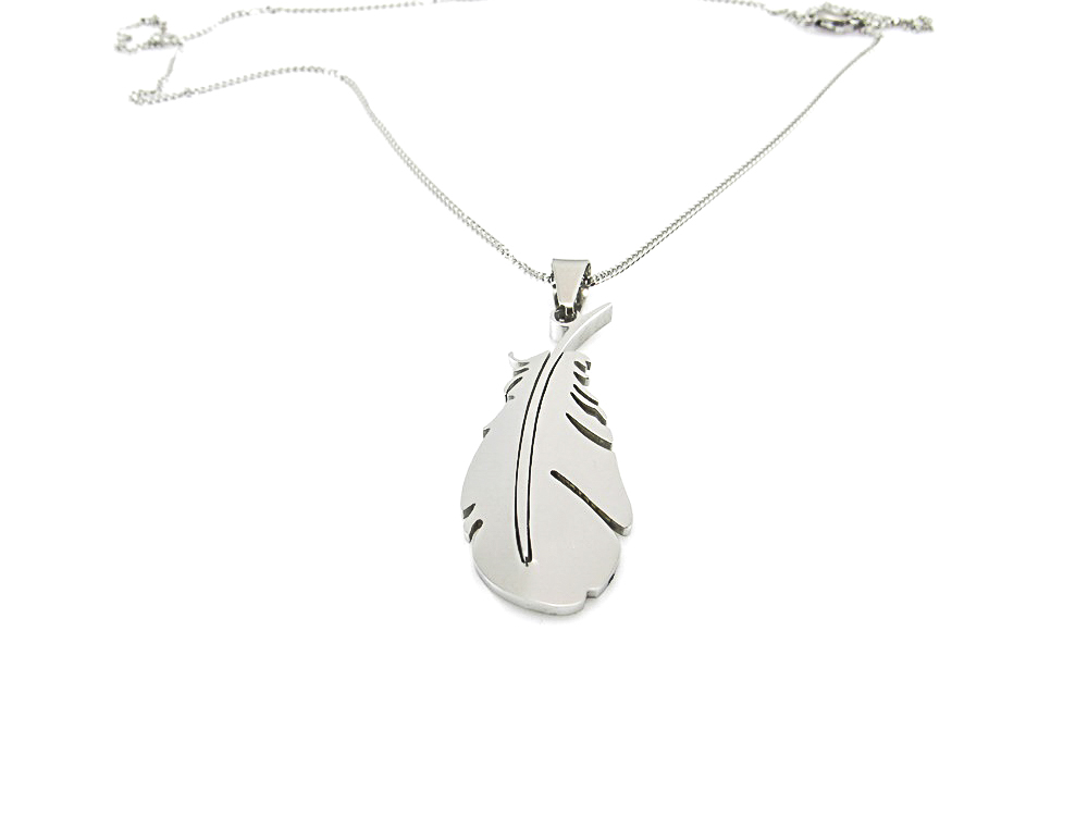 Collar hombre pluma de Acero