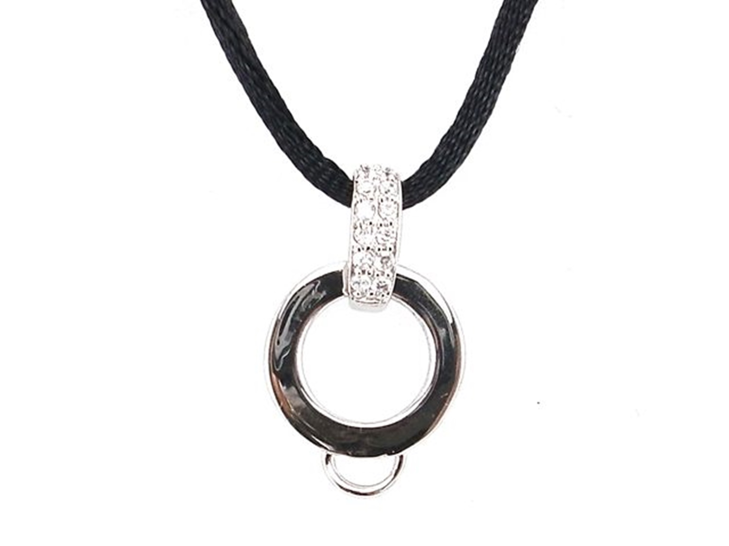 Gargantilla con Strass estilo Charms con cordon de Seda 1