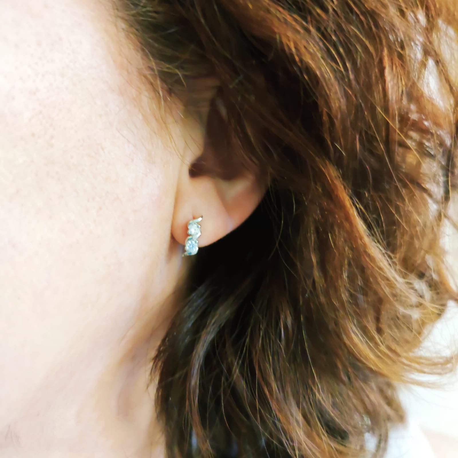 Conjunto de Pendientes con Gargantilla de Plata y Circonitas 3