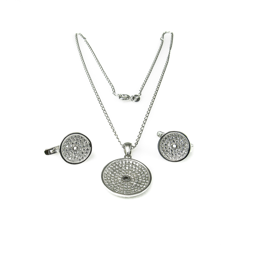 Aderezo mujer de Plata rodiada con Circonitas microengaste