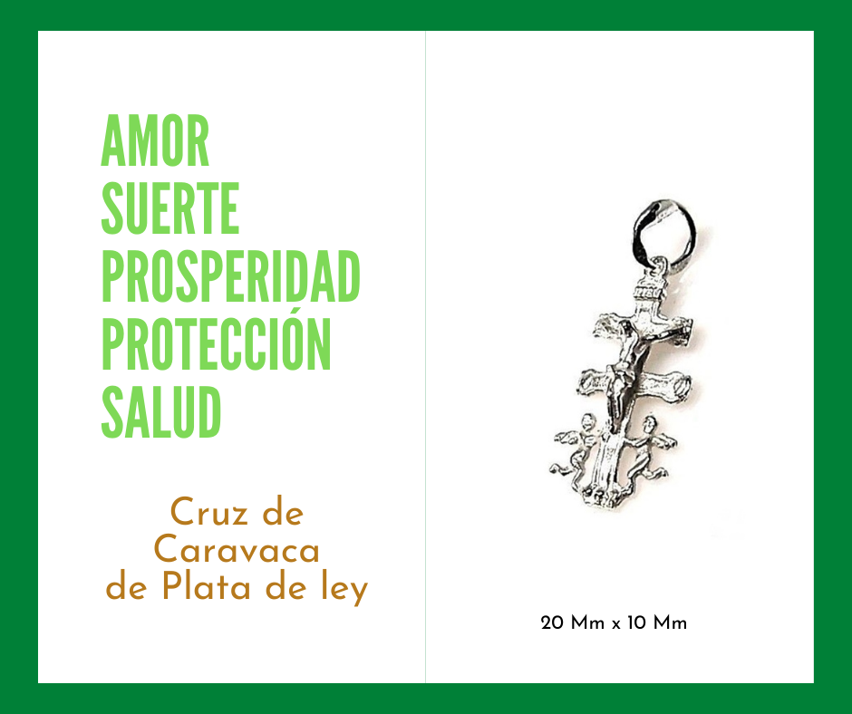 Cruz de Caravaca de Plata mediana 20 Mm x 10 Mm 2