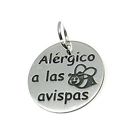 Disco Plata grabado Alérgico a las avispas
