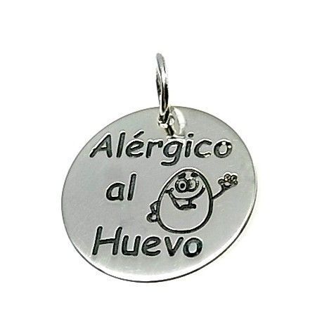 Colgante Plata Alérgico al huevo