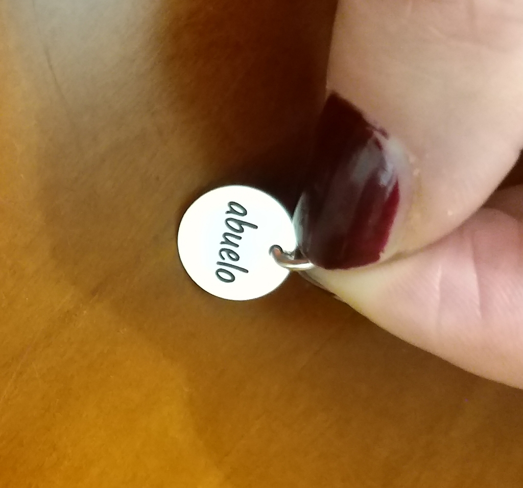 Colgante personalizado con nombre o palabra de Plata 12 Mm. 1