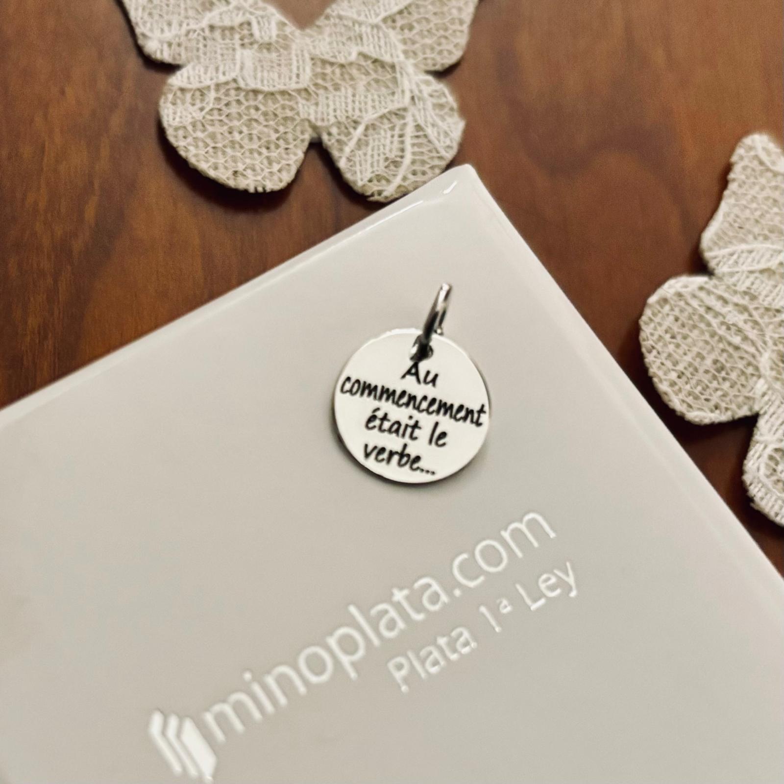 Colgante personalizado con nombre o palabra de Plata 12 Mm. 3