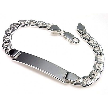 Esclava para hombre hueca de Plata de ley