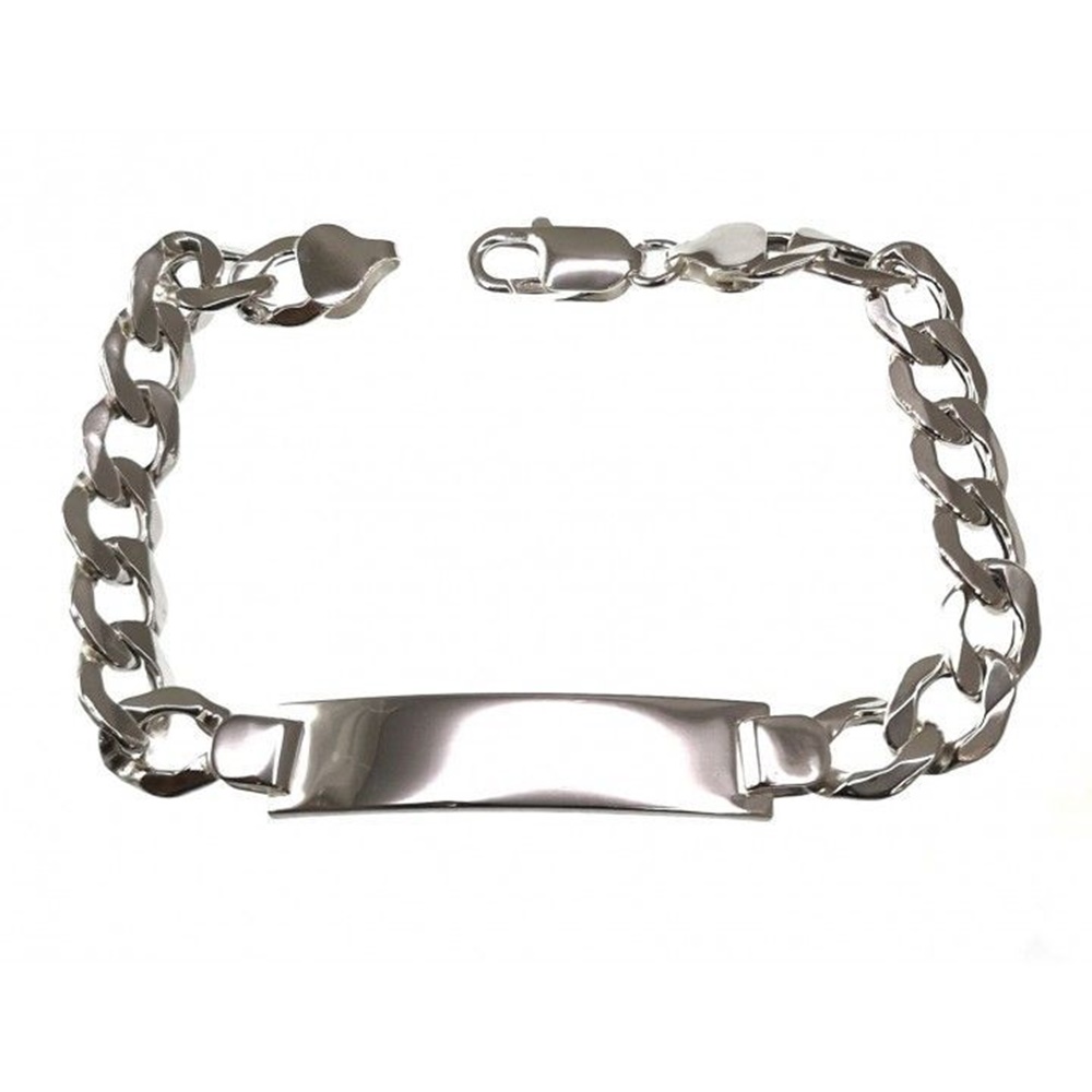 Esclava de Plata de ley modelo barbada 20 cm.