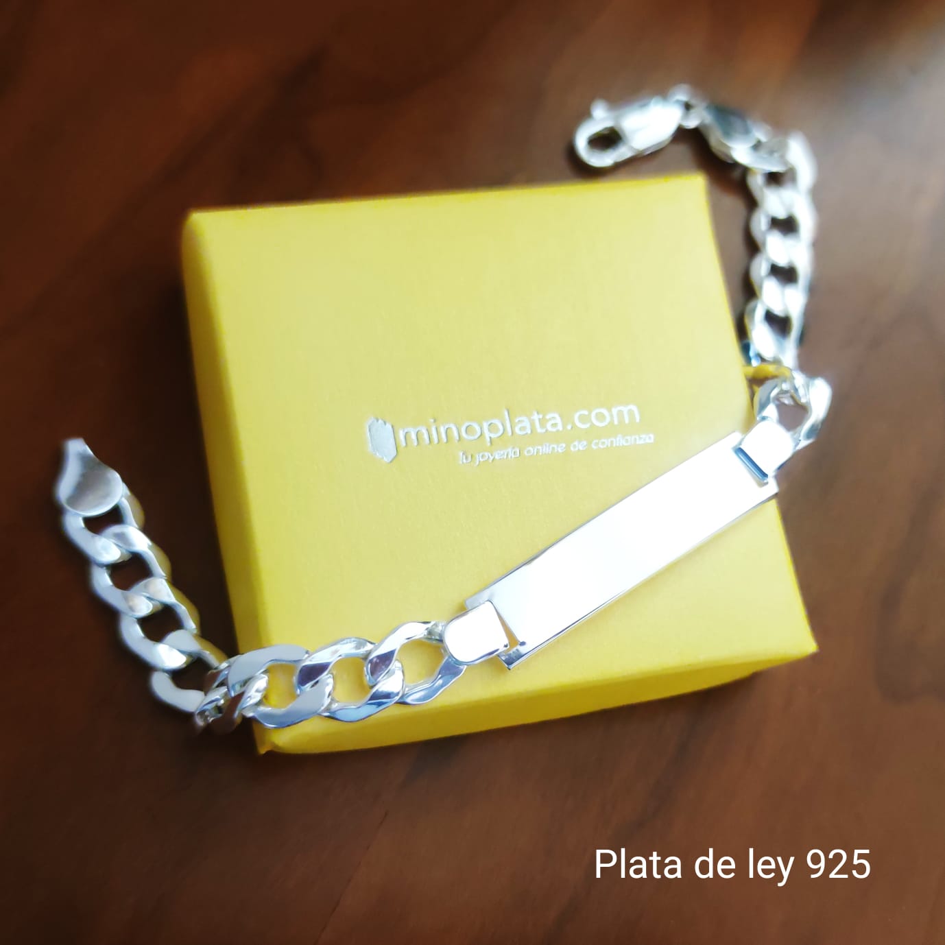 Esclava de Plata de ley modelo barbada 20 cm. 3