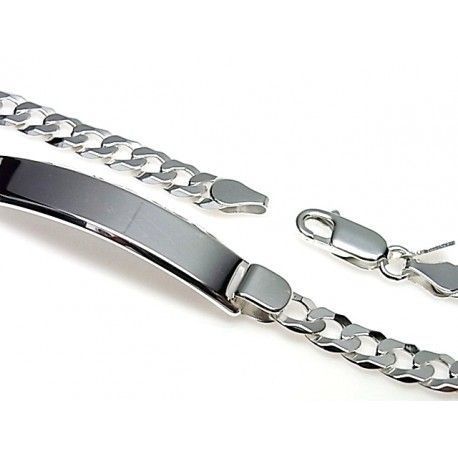 Esclava barbada de Plata de ley 18,5 Cm.