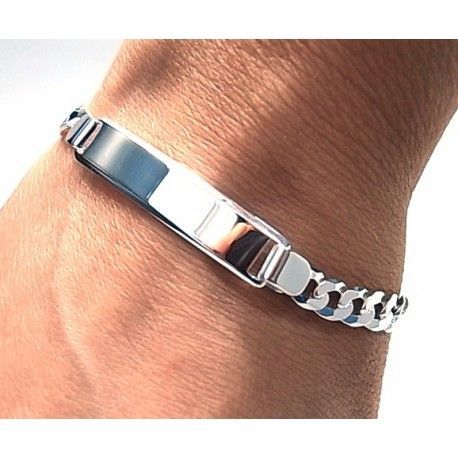 Esclava barbada de Plata de ley 18,5 Cm. 1