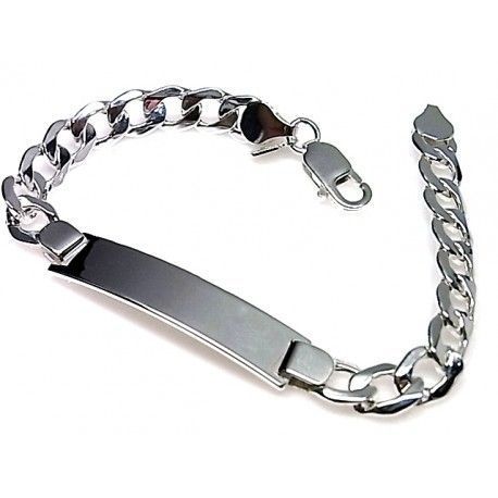 Esclava hueca barbada de Plata de ley 19,5 Cm.