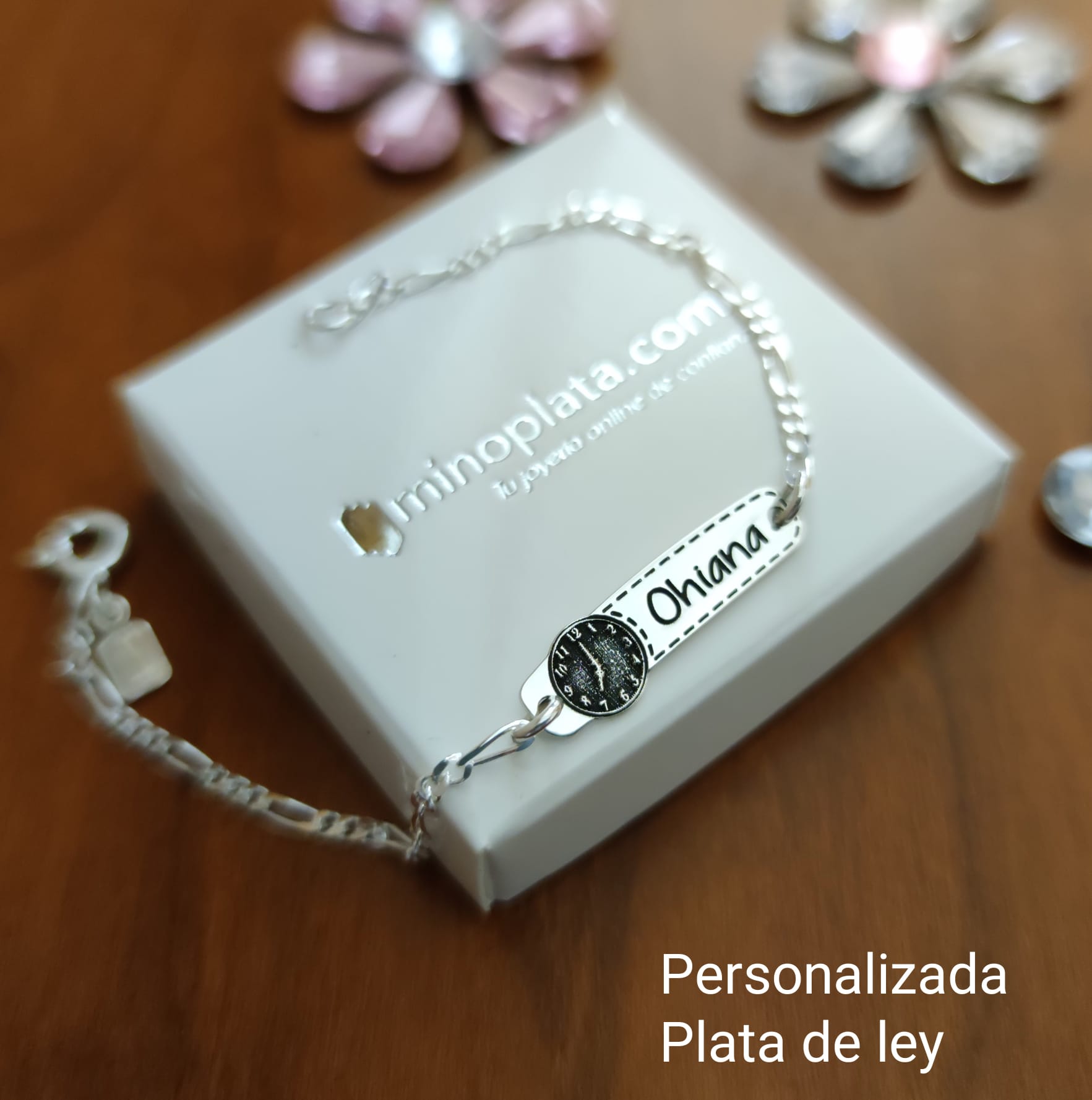 Esclava infantil personalizada reloj de Plata de ley 3