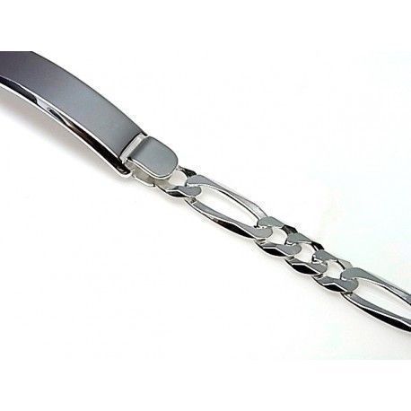 Esclava alternada 3 + 1 unisex de Plata de ley 18 Cm. 1
