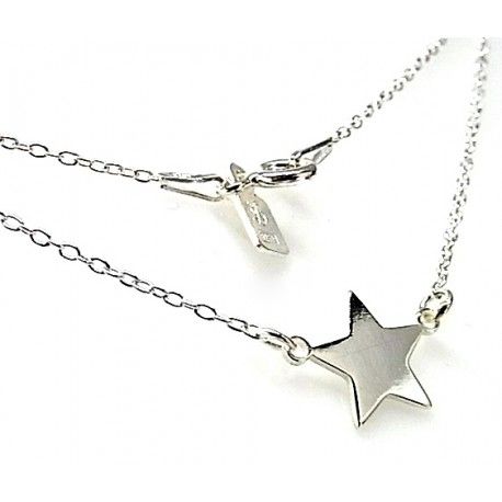 Gargantilla estrella de Plata de ley