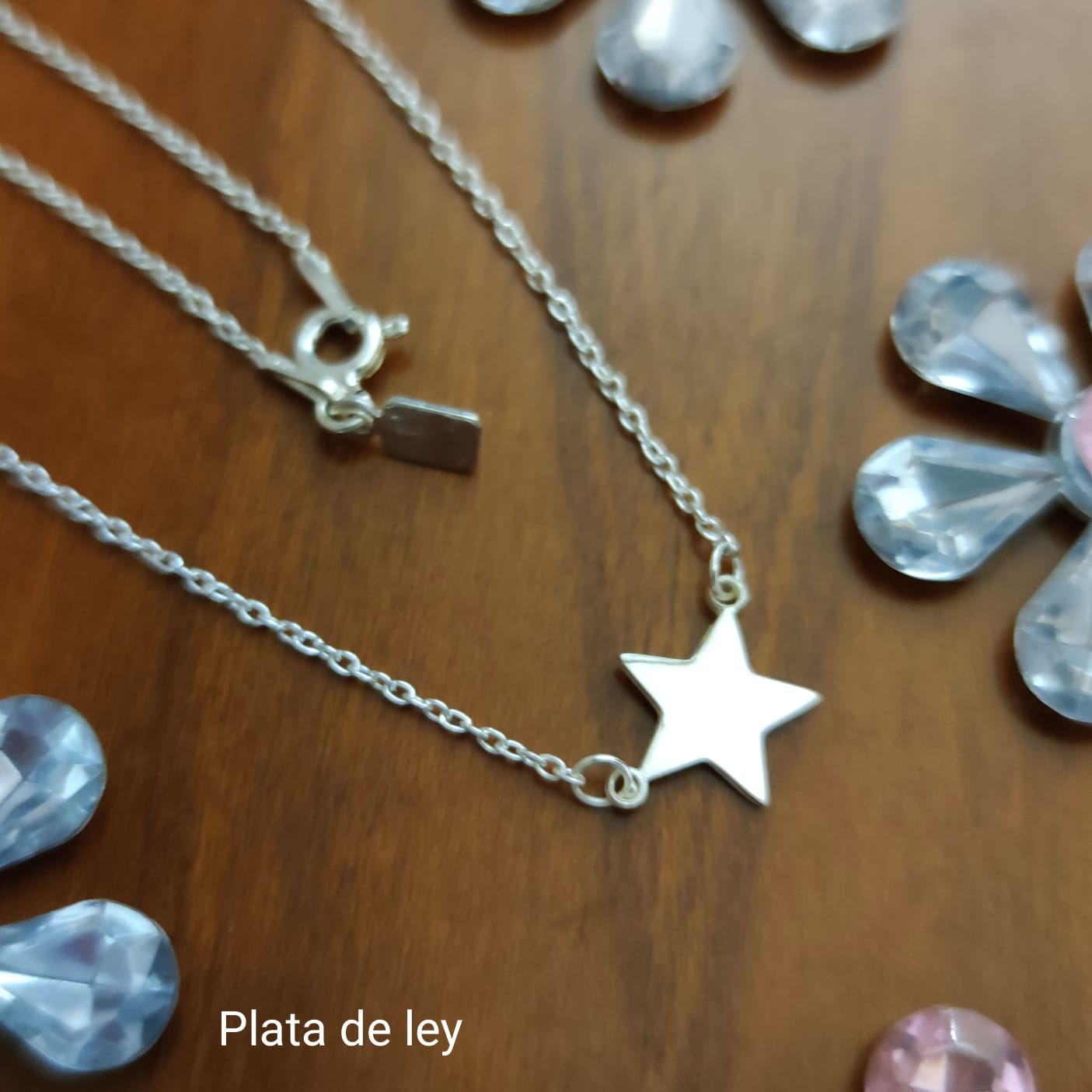Gargantilla estrella de Plata de ley 1