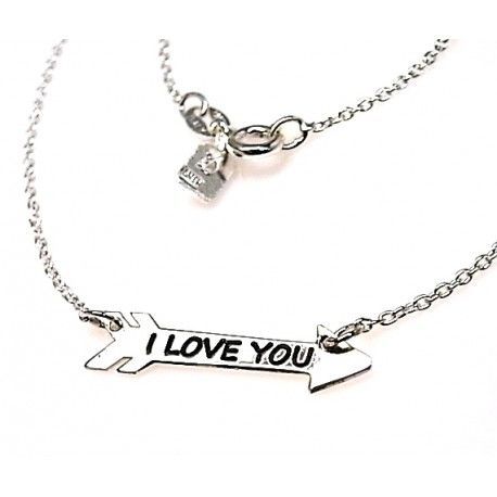 Gargantilla flecha I Love You de Plata