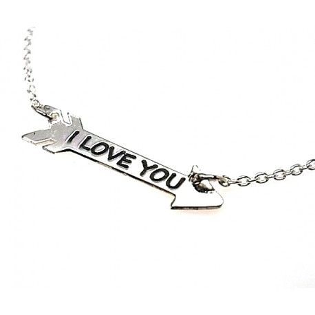 Gargantilla flecha I Love You de Plata 1