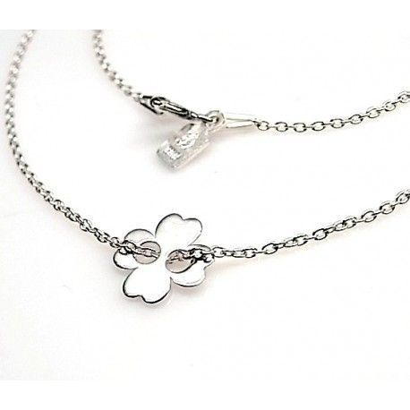 Gargantilla flor de Plata de ley