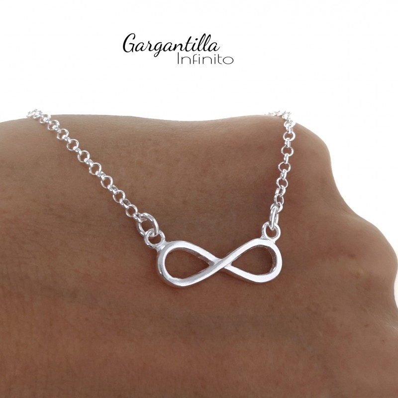 Gargantilla infinito de Plata de ley 1