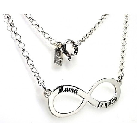 Gargantilla infinito de Plata Mamá te quiero 1