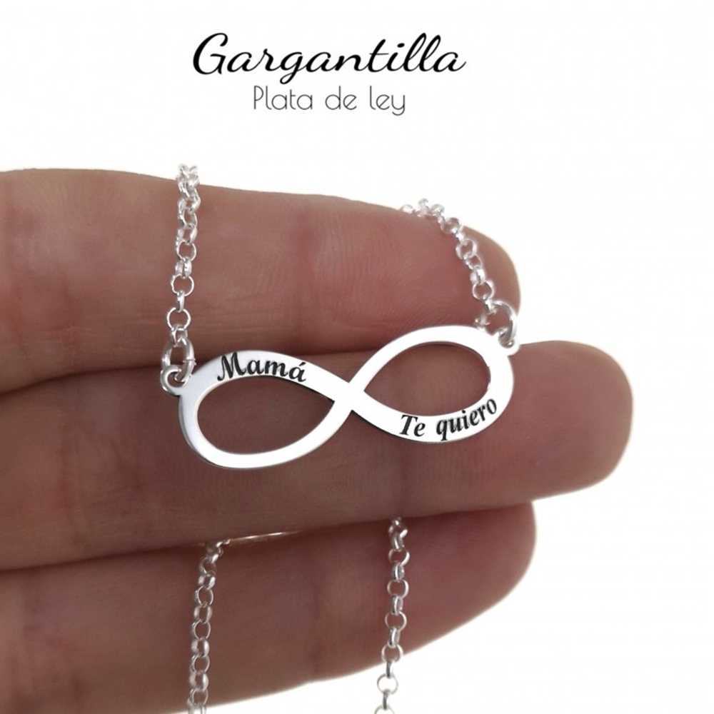 Gargantilla infinito de Plata Mamá te quiero 2