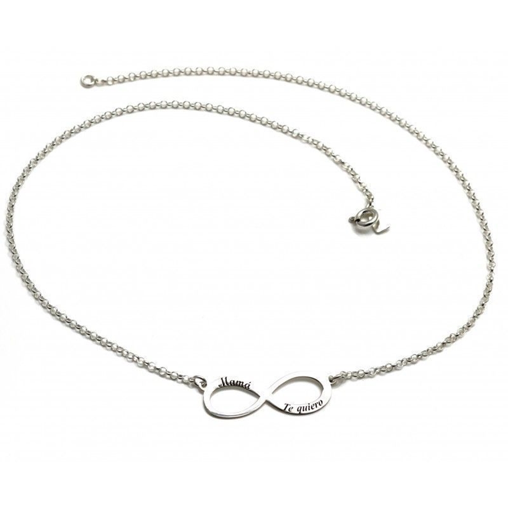 Gargantilla infinito de Plata Mamá te quiero 3