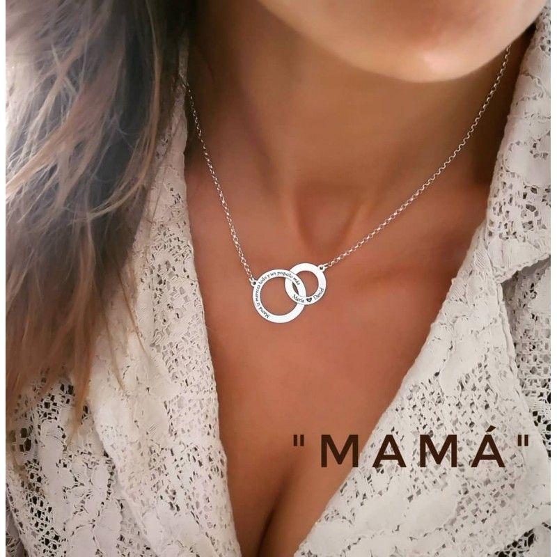 Gargantilla de Plata mamá te mereces todo con nombres 1
