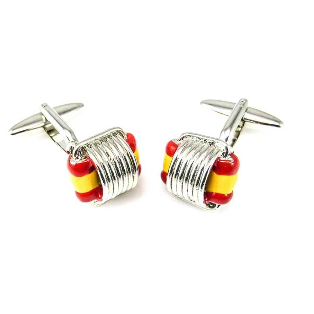 Gemelos para camisa bandera de España en Acero inoxidable