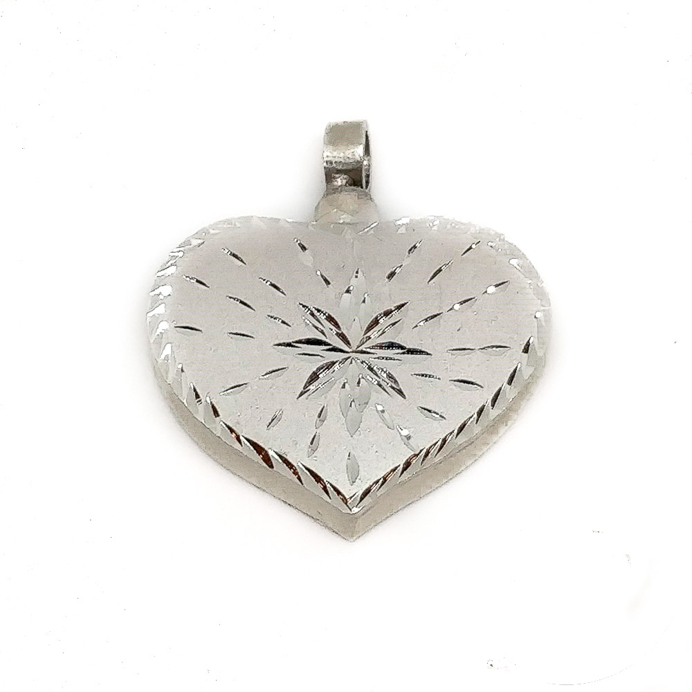 Guardacenizas corazón de Plata de ley 25 x 29 Mm.