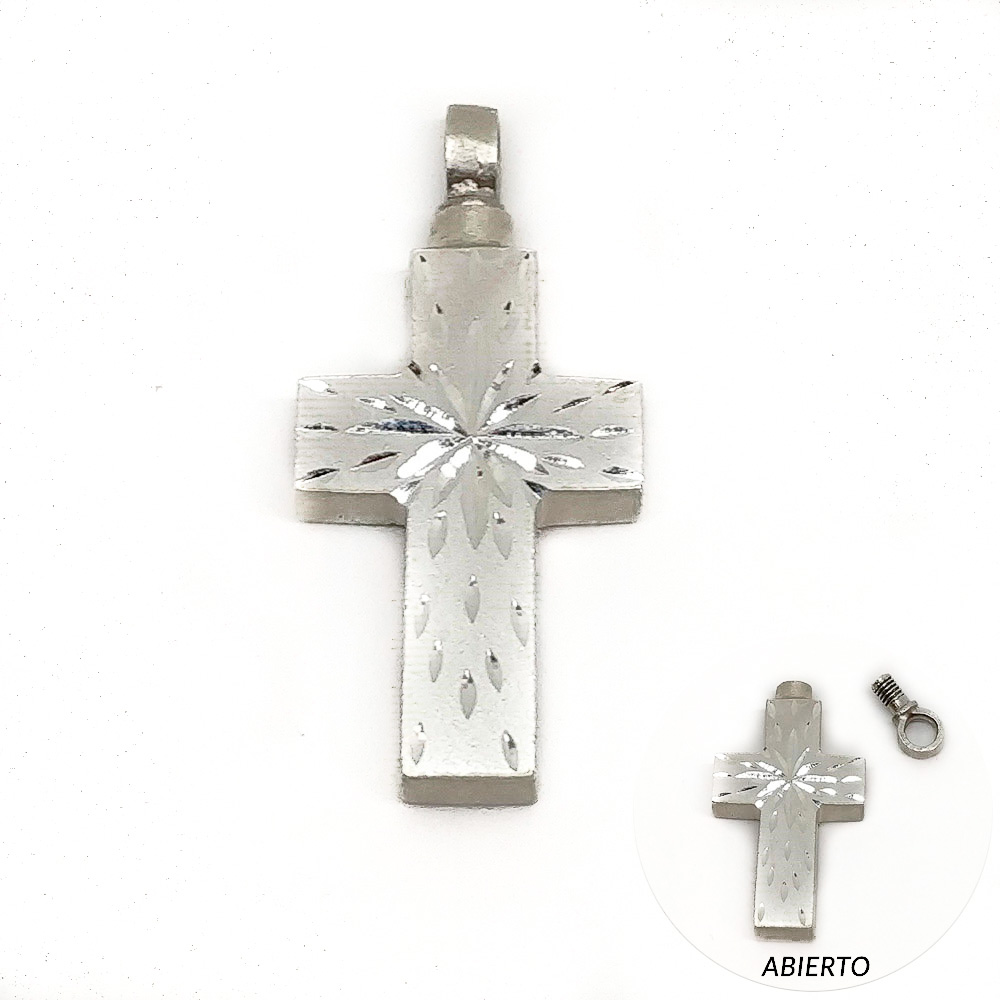Guardacenizas cruz de Plata de ley 17 x 34 Mm. 1