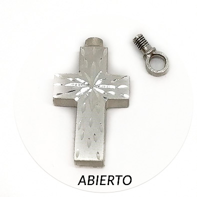 Guardacenizas cruz de Plata de ley 17 x 34 Mm. 2