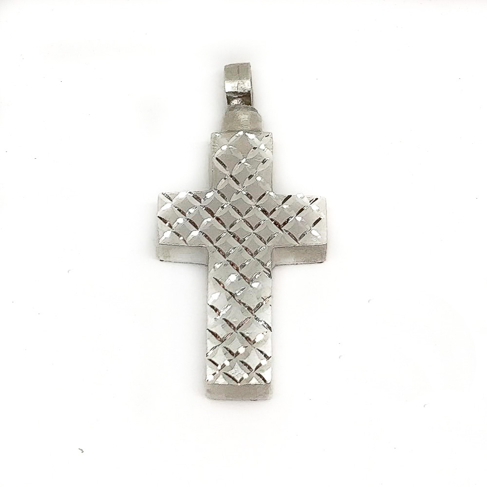 Guardacenizas cruz de Plata en Plata de ley 17 x 34 Mm