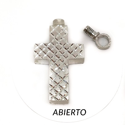 Guardacenizas cruz de Plata en Plata de ley 17 x 34 Mm 1