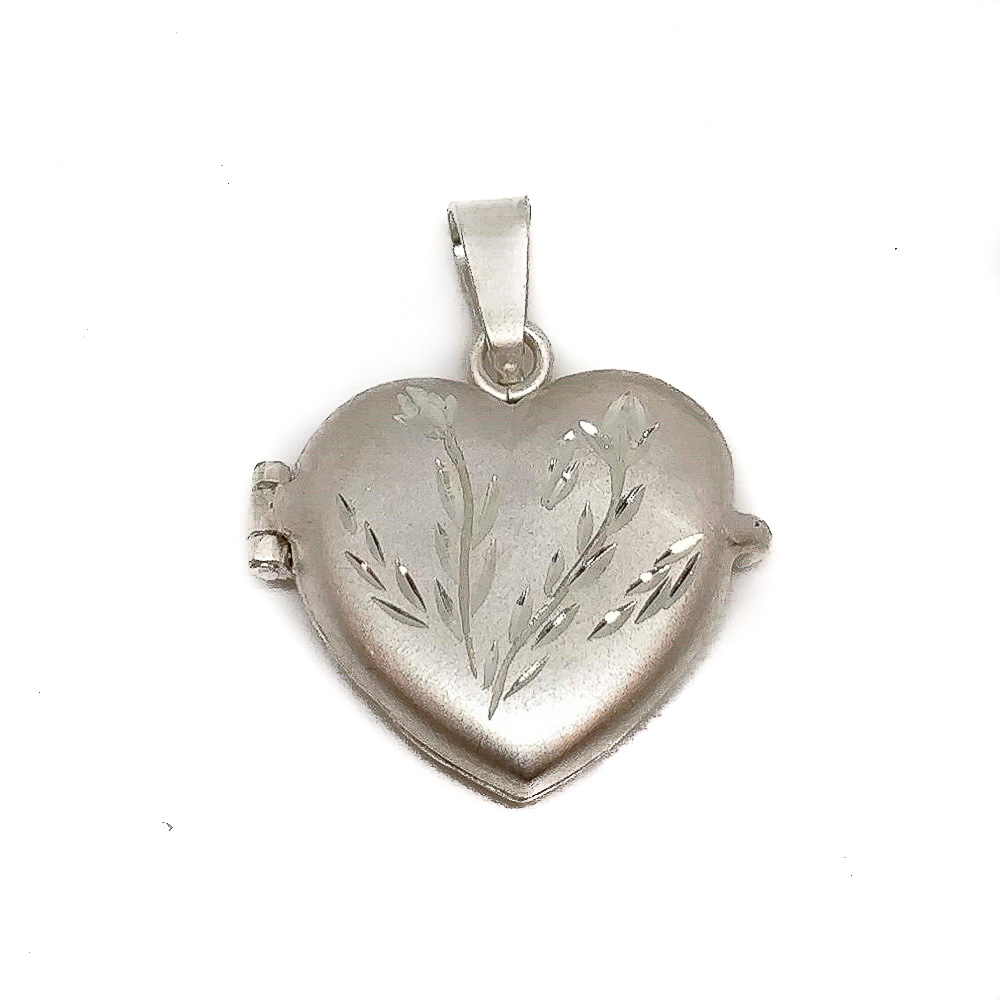 Guardapelo corazón de Plata de ley 22 x 23 Mm.
