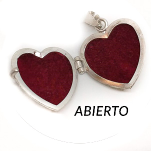 Guardapelo corazón de Plata de ley 22 x 23 Mm. 2