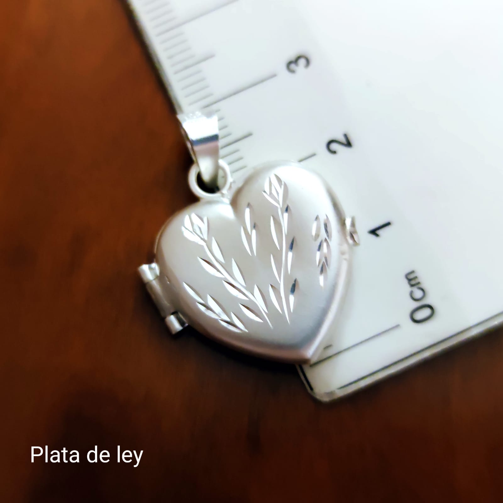 Guardapelo corazón de Plata de ley 22 x 23 Mm. 4
