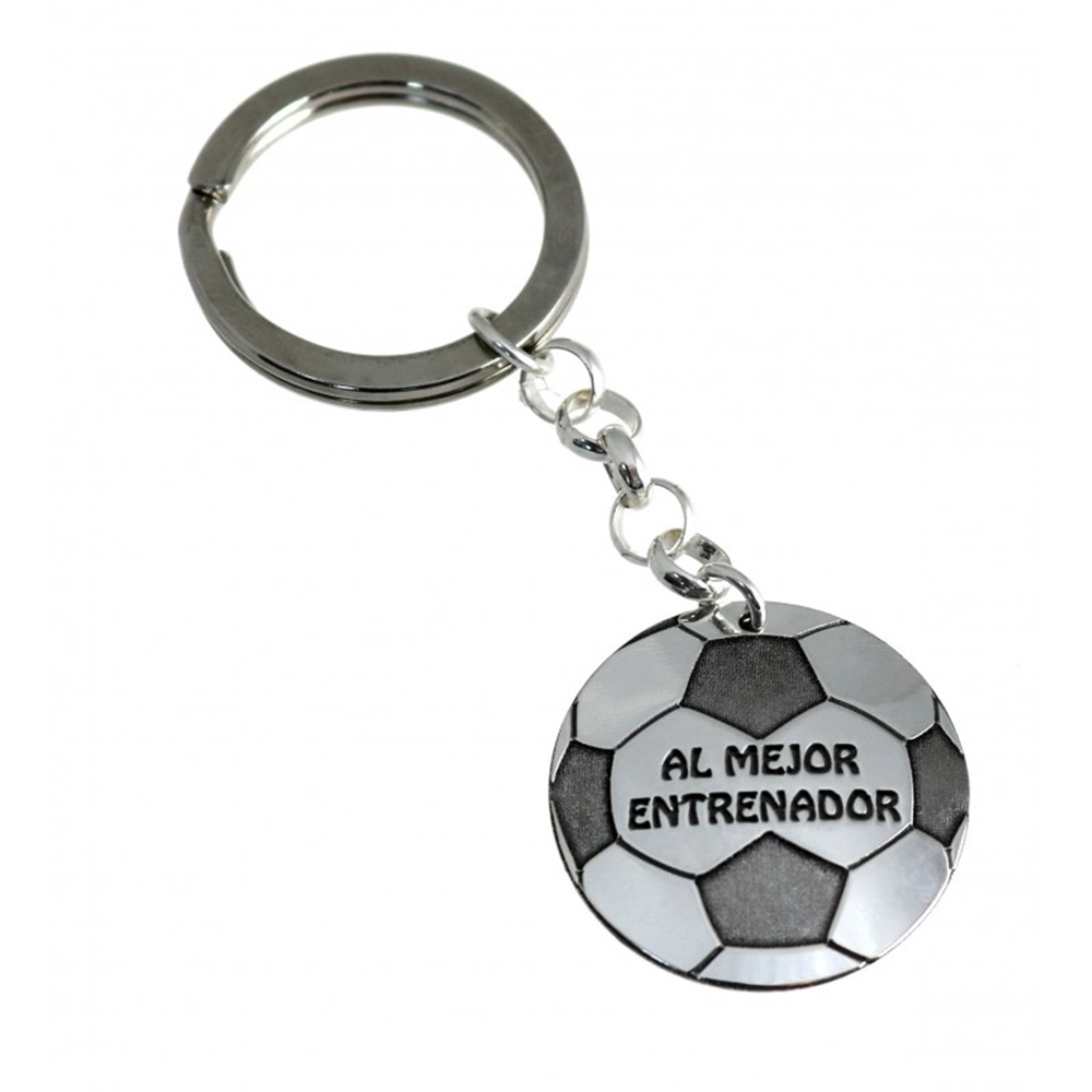 Llavero balón de fútbol de Plata 