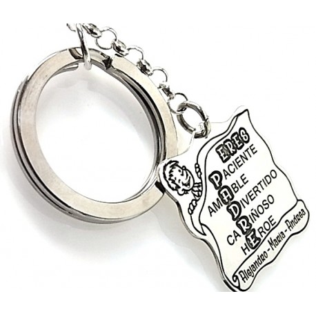 Llavero Padre personalizado de Plata