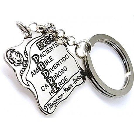 Llavero Padre personalizado de Plata 1
