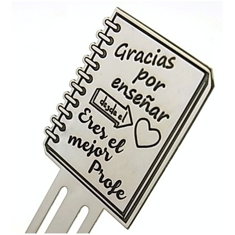 Marcapáginas de Plata mejor Profe