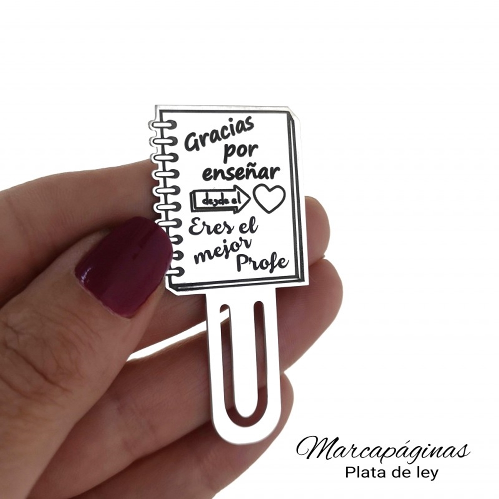 Marcapáginas de Plata mejor Profe 1