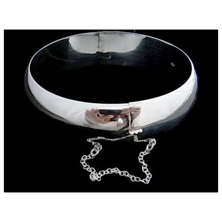 Pulsera media caña de Plata 18 MM. 65