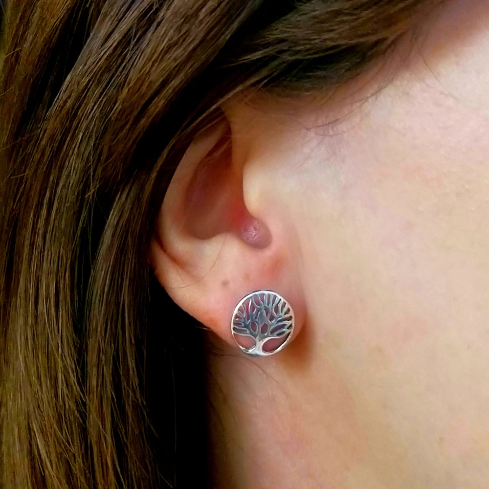 Pendientes Arbol de la Vida de Plata de ley 3