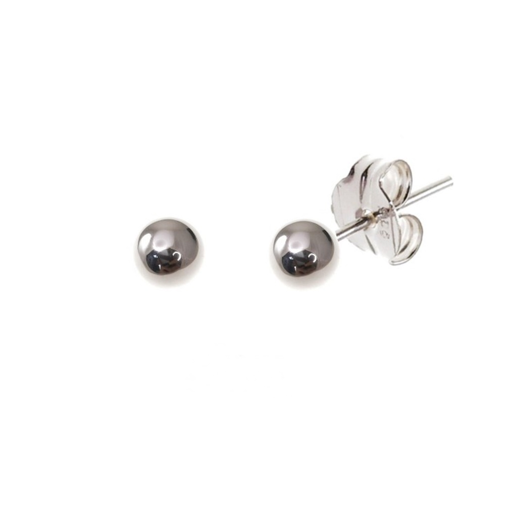 Pendientes de bola 5 Mm. en Plata de ley