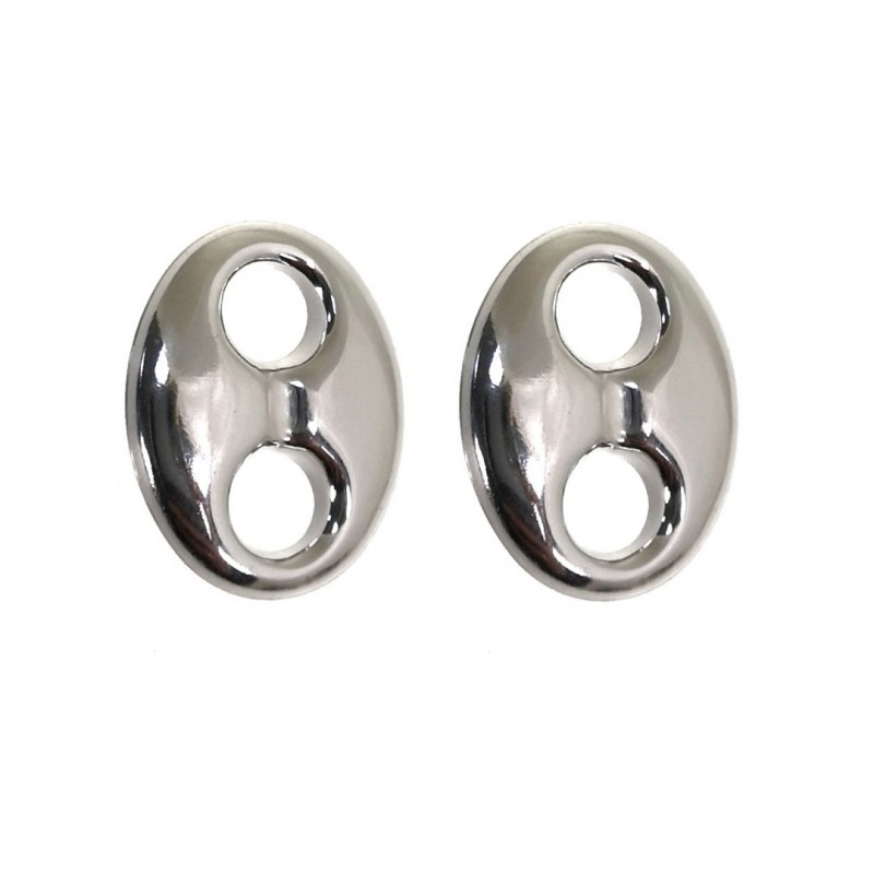 Pendientes calabrote de Plata de ley